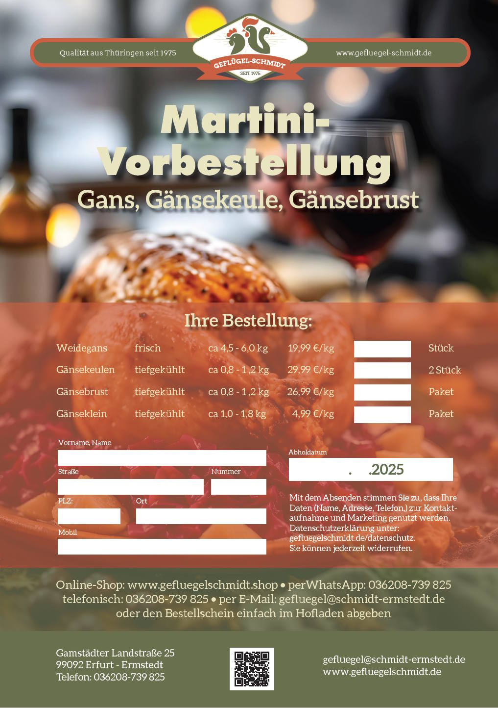 Martini-Vorbestellung